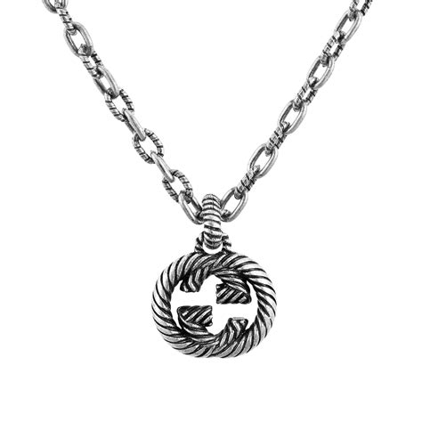 ebay gucci boule necklace|gucci interlocking g sterling silver.